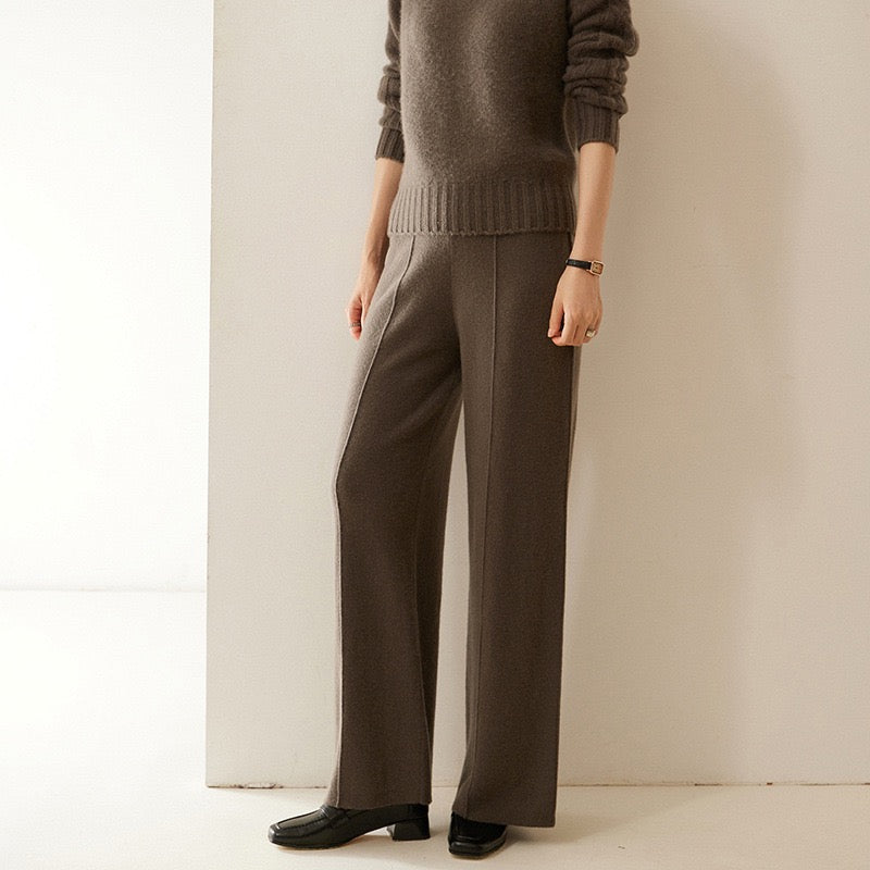 100% Pure Cashmere Wide-Leg Pant | Warmth and Softness | A Special Day